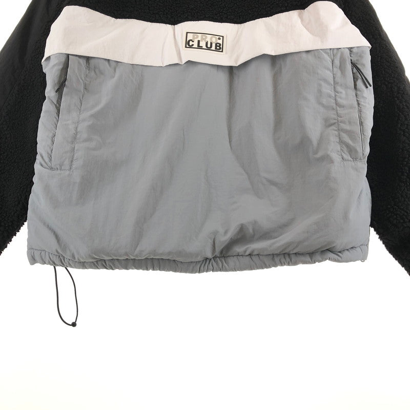 【中古品】【メンズ】 PRO CLUB 16PC0301 プロクラブ ハーフジップボアジャケット 147-260724-sm-02-otoh サイズ：XL カラー：ブラック×グレー 万代Net店
