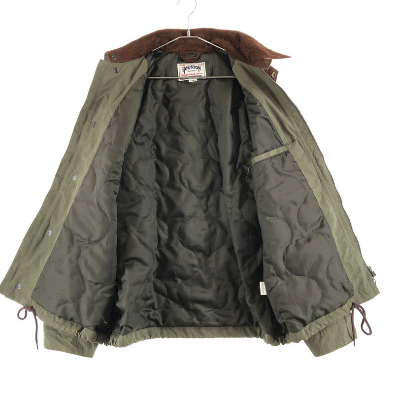 【中古品】【メンズ】 HOUSTON 51432 N C SHORT HUNTING JACKET ヒューストン ナイロン ハンティングジャケット ジャケット 147-260723-sm-09-otoh サイズ：XL カラー：オリーブ 万代Net店