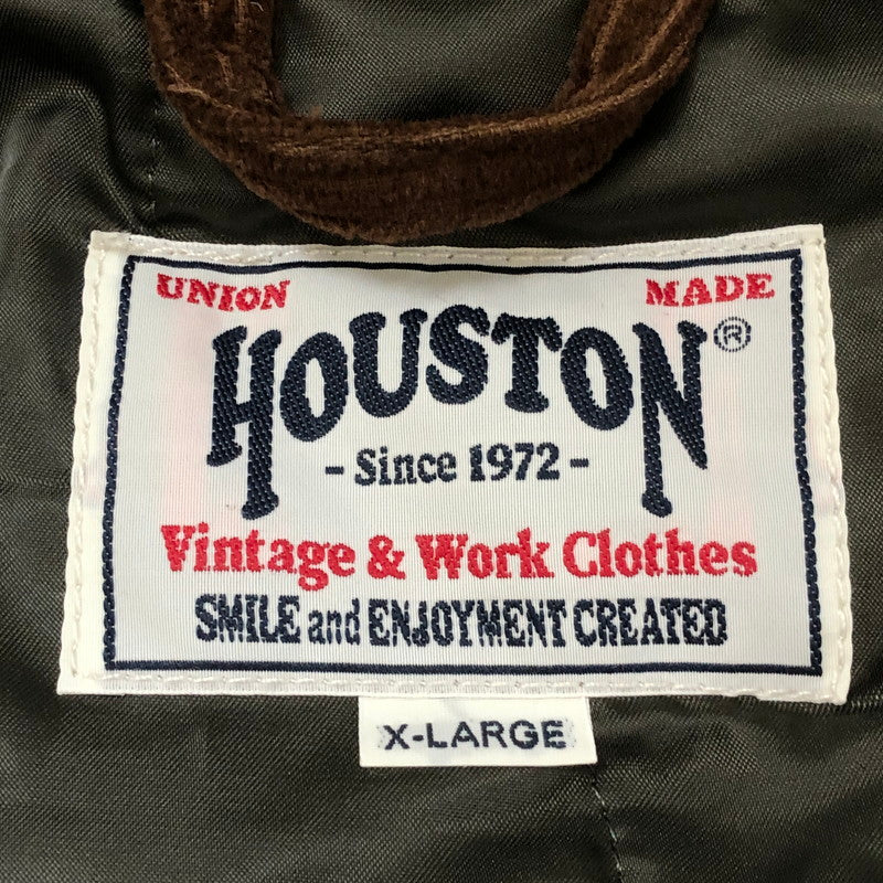 【中古品】【メンズ】 HOUSTON 51432 N C SHORT HUNTING JACKET ヒューストン ナイロン ハンティングジャケット ジャケット 147-260723-sm-09-otoh サイズ：XL カラー：オリーブ 万代Net店