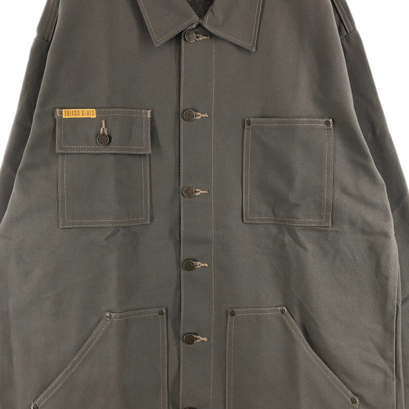 【中古品】【メンズ】 PRSN BLU 152005 JACKET プリズンブルース ヤードコート カバーオール ワークジャケット 147-260723-sm-07-otoh サイズ：M カラー：カーキ 万代Net店