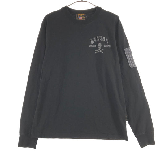 【中古品】【メンズ】 VANSON バンソン 長袖Tシャツ 147-260809-sm-02-otoh カラー：ブラック 万代Net店