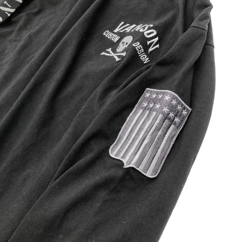 【中古品】【メンズ】 VANSON バンソン 長袖Tシャツ 147-260809-sm-02-otoh カラー：ブラック 万代Net店