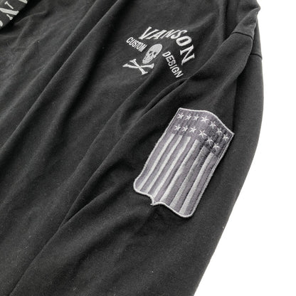 【中古品】【メンズ】 VANSON バンソン 長袖Tシャツ 147-260809-sm-02-otoh カラー：ブラック 万代Net店