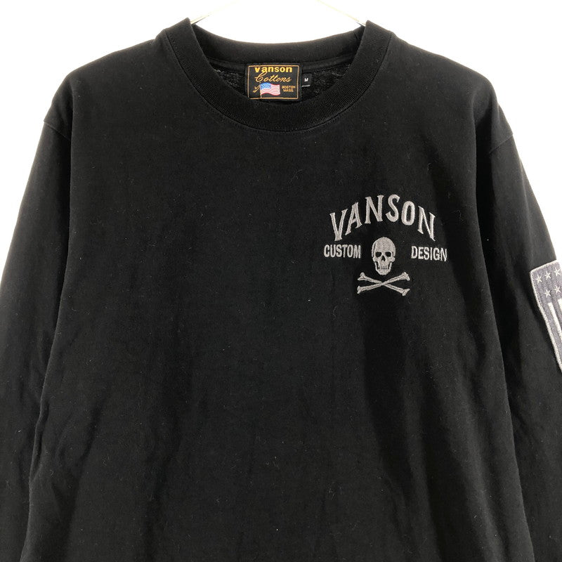 【中古品】【メンズ】 VANSON バンソン 長袖Tシャツ 147-260809-sm-02-otoh カラー：ブラック 万代Net店