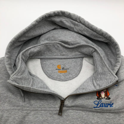 【中古品】【メンズ】 CARHARTT ORIGINAL FIT HALF ZIP HOODED カーハート ハーフジップパーカー 147-260729-sm-02-otoh サイズ：3XL カラー：グレー 万代Net店