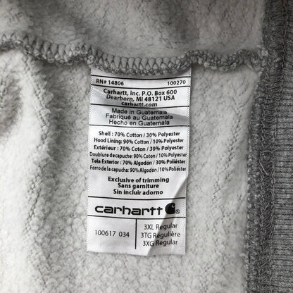 【中古品】【メンズ】 CARHARTT ORIGINAL FIT HALF ZIP HOODED カーハート ハーフジップパーカー 147-260729-sm-02-otoh サイズ：3XL カラー：グレー 万代Net店
