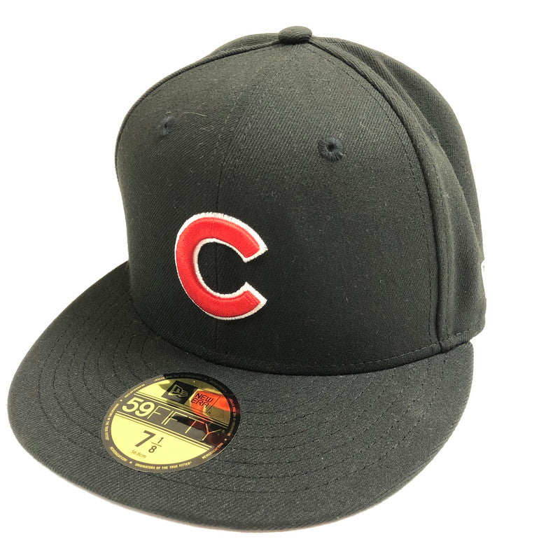 【中古美品】【メンズ】 NEWERA 59FIFTY シカゴ・カブス ブラック×レッド キャップ 帽子 185-060608-sm-08-otoh カラー：ブラック レッド 万代Net店