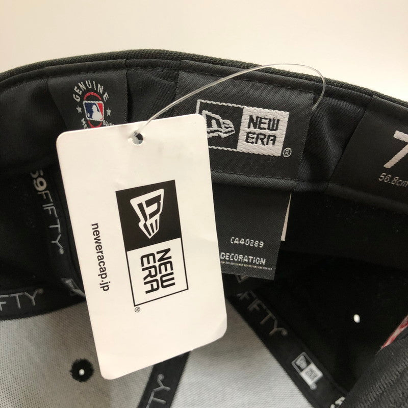 【中古美品】【メンズ】 NEWERA 59FIFTY シカゴ・カブス ブラック×レッド キャップ 帽子 185-060608-sm-08-otoh カラー：ブラック レッド 万代Net店