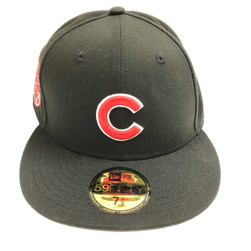 【中古美品】【メンズ】 NEWERA 59FIFTY シカゴ・カブス ブラック×レッド キャップ 帽子 185-060608-sm-08-otoh カラー：ブラック レッド 万代Net店