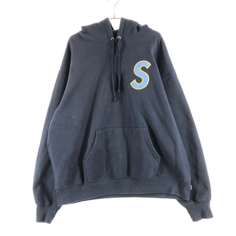 【中古品】【メンズ】 supreme S Logo Hooded SweatshirtS シュプリーム ロゴ フーデッド スウェットシャツ プルオーバーパーカー 147-260809-sm-04-otoh カラー：ネイビー 万代Net店