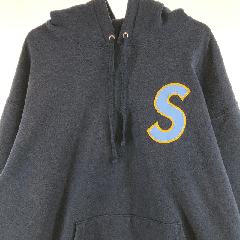 【中古品】【メンズ】 supreme S Logo Hooded SweatshirtS シュプリーム ロゴ フーデッド スウェットシャツ プルオーバーパーカー 147-260809-sm-04-otoh カラー：ネイビー 万代Net店