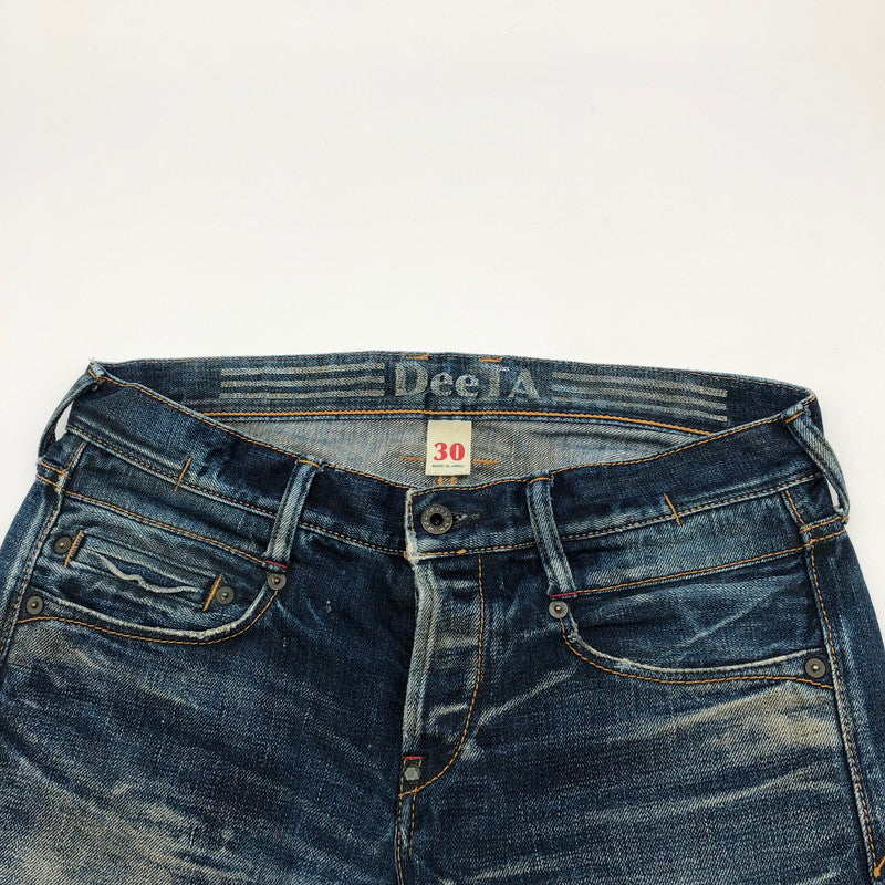 【中古品】【メンズ】 DEETA ディーティーエー デニム 色落ち加工 セルビッチデニムジーンズ 158-260809-sm-05-otoh カラー：インディゴブルー 万代Net店