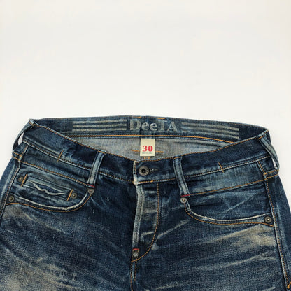 【中古品】【メンズ】 DEETA ディーティーエー デニム 色落ち加工 セルビッチデニムジーンズ 158-260809-sm-05-otoh カラー：インディゴブルー 万代Net店