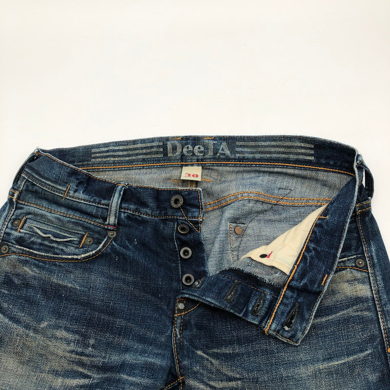 【中古品】【メンズ】 DEETA ディーティーエー デニム 色落ち加工 セルビッチデニムジーンズ 158-260809-sm-05-otoh カラー：インディゴブルー 万代Net店