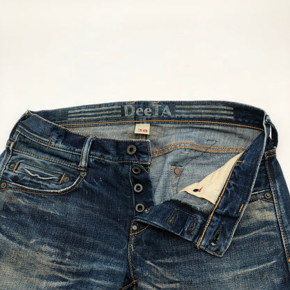 【中古品】【メンズ】 DEETA ディーティーエー デニム 色落ち加工 セルビッチデニムジーンズ 158-260809-sm-05-otoh カラー：インディゴブルー 万代Net店