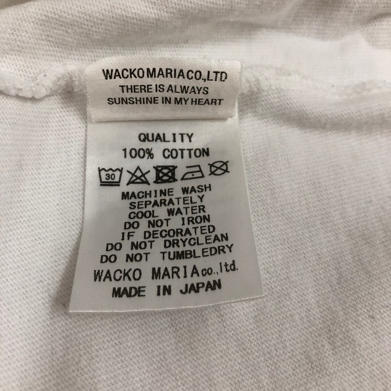 【中古品】【メンズ】 WACKO MARIA ワコマリア Tシャツ フロントロゴTシャツ 147-260815-sm-03-otoh サイズ：XL カラー：ホワイト 万代Net店
