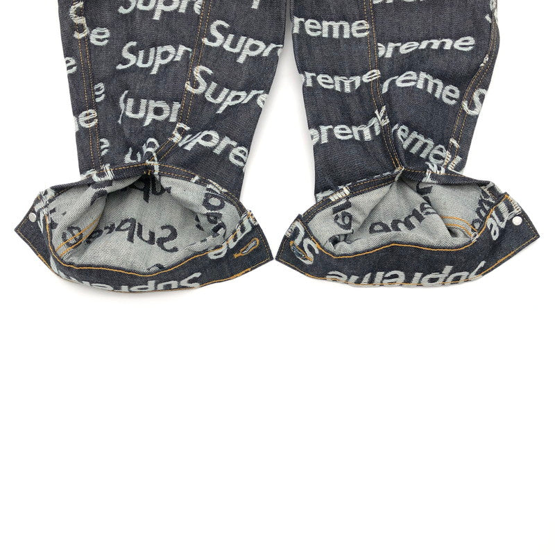 【中古品】【メンズ】 SUPREME シュプリーム デニムジャケット　ジャガード ロゴ デニム トラッカー ジャケット 147-260822-sm-04-otoh カラー：リジッドインディゴ 万代Net店