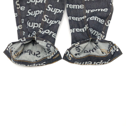 【中古品】【メンズ】 SUPREME シュプリーム デニムジャケット　ジャガード ロゴ デニム トラッカー ジャケット 147-260822-sm-04-otoh カラー：リジッドインディゴ 万代Net店