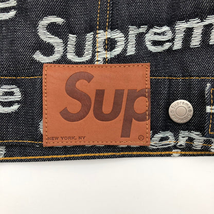 【中古品】【メンズ】 SUPREME シュプリーム デニムジャケット　ジャガード ロゴ デニム トラッカー ジャケット 147-260822-sm-04-otoh カラー：リジッドインディゴ 万代Net店