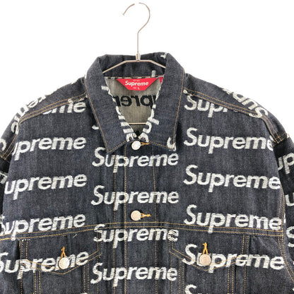 【中古品】【メンズ】 SUPREME シュプリーム デニムジャケット　ジャガード ロゴ デニム トラッカー ジャケット 147-260822-sm-04-otoh カラー：リジッドインディゴ 万代Net店