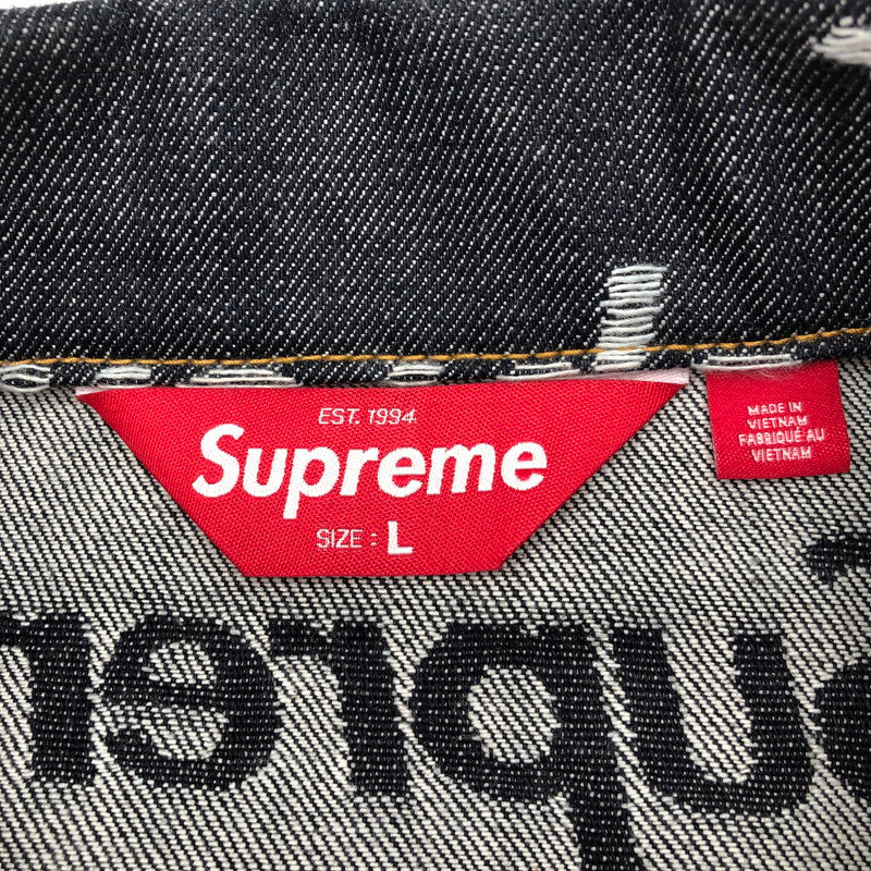 【中古品】【メンズ】 SUPREME シュプリーム デニムジャケット　ジャガード ロゴ デニム トラッカー ジャケット 147-260822-sm-04-otoh カラー：リジッドインディゴ 万代Net店