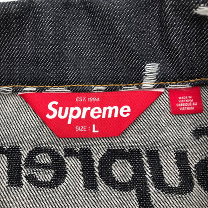 【中古品】【メンズ】 SUPREME シュプリーム デニムジャケット　ジャガード ロゴ デニム トラッカー ジャケット 147-260822-sm-04-otoh カラー：リジッドインディゴ 万代Net店
