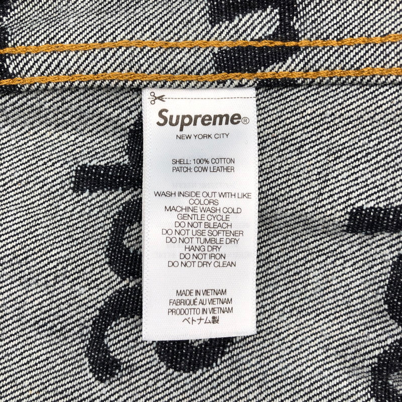 【中古品】【メンズ】 SUPREME シュプリーム デニムジャケット　ジャガード ロゴ デニム トラッカー ジャケット 147-260822-sm-04-otoh カラー：リジッドインディゴ 万代Net店