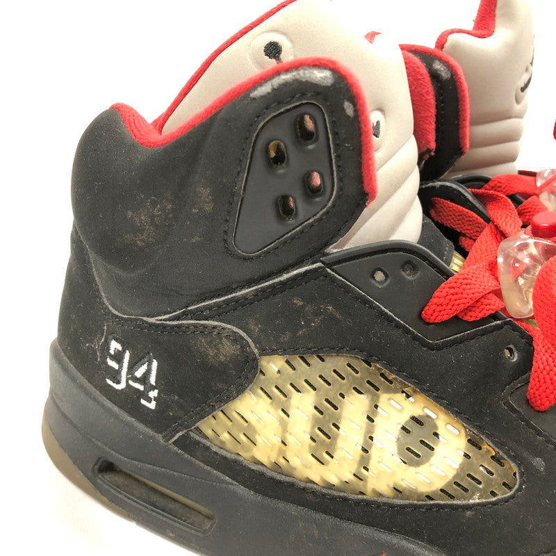 【中古品】【メンズ】 NIKE SUPREME 824371-001 AIR JORDAN 5 RETRO ”BLACK”ナイキ シュプリーム ハイカットスニーカー 靴 160-260826-sm-09-otoh カラー：ブラック 万代Net店