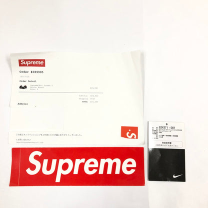【中古品】【メンズ】 NIKE SUPREME 824371-001 AIR JORDAN 5 RETRO ”BLACK”ナイキ シュプリーム ハイカットスニーカー 靴 160-260826-sm-09-otoh カラー：ブラック 万代Net店
