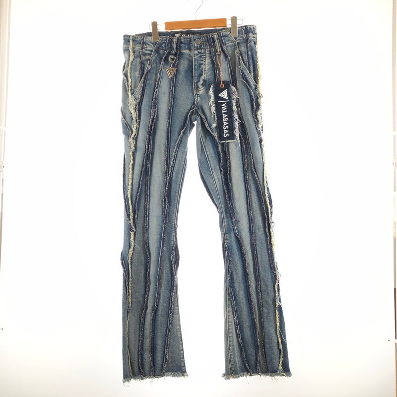 【中古品】【メンズ】 VALABASAS バラバサス ツイステッド・スタックド デニムパンツ 158-260902-sm-01-otoh カラー：ライトブルーウォッシュ 万代Net店