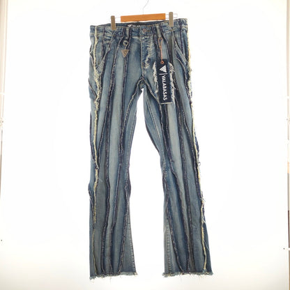 【中古品】【メンズ】 VALABASAS バラバサス ツイステッド・スタックド デニムパンツ 158-260902-sm-01-otoh カラー：ライトブルーウォッシュ 万代Net店