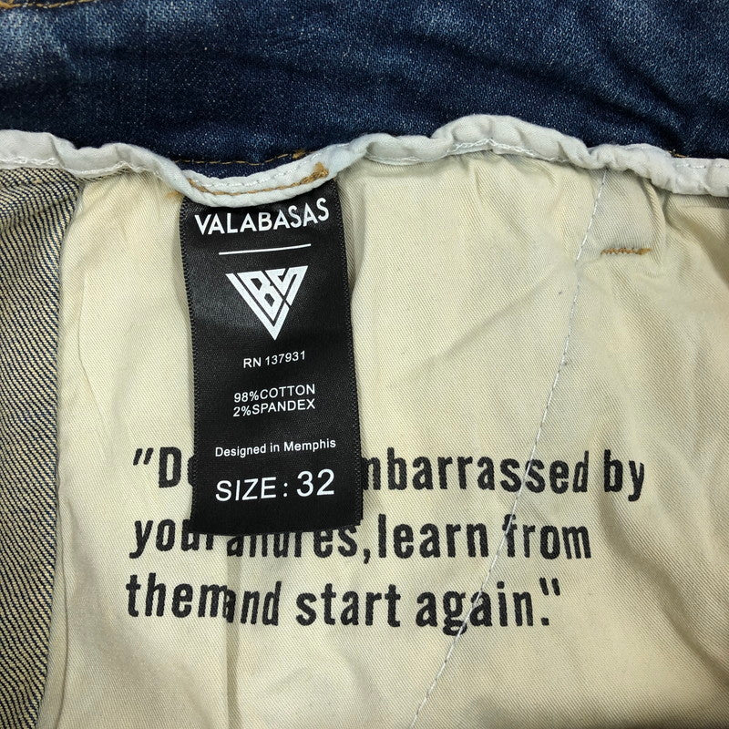 【中古品】【メンズ】 VALABASAS バラバサス ツイステッド・スタックド デニムパンツ 158-260902-sm-01-otoh カラー：ライトブルーウォッシュ 万代Net店