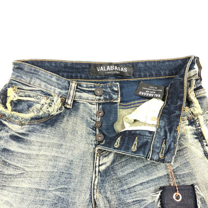 【中古品】【メンズ】 VALABASAS バラバサス スカイライン・スタックド・フレアジーンズ デニムパンツ 158-260902-sm-02-otoh カラー：ダーティダークブルー 万代Net店