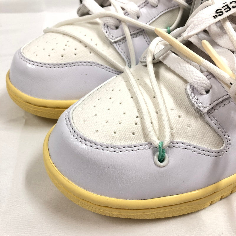 【中古美品】【メンズ】 NIKE ナイキ×OFFWHITE DM1602-127 DUNK LOW 1 OF 50 "WHITE 1" スニーカー 靴 160-260902-sm-07-otoh カラー：ホワイト 万代Net店