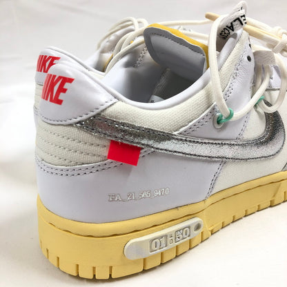 【中古美品】【メンズ】 NIKE ナイキ×OFFWHITE DM1602-127 DUNK LOW 1 OF 50 "WHITE 1" スニーカー 靴 160-260902-sm-07-otoh カラー：ホワイト 万代Net店