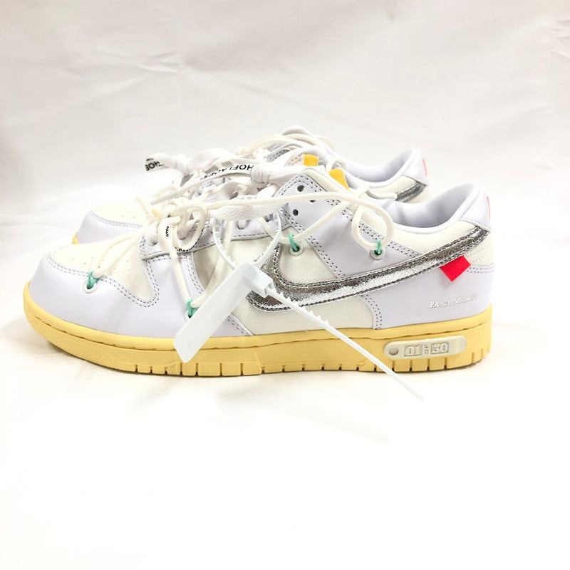 【中古美品】【メンズ】 NIKE ナイキ×OFFWHITE DM1602-127 DUNK LOW 1 OF 50 "WHITE 1" スニーカー 靴 160-260902-sm-07-otoh カラー：ホワイト 万代Net店