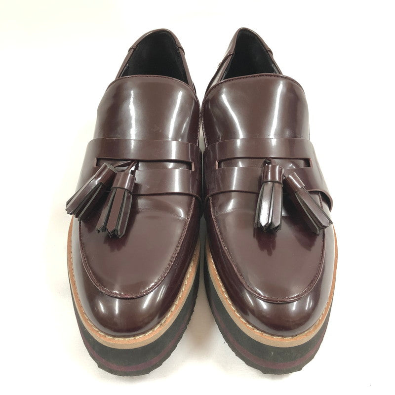 【中古品】【レディース】 ZARA ザラ ローファー 厚底タッセルローファー 靴 162-260903-sm-04-otoh カラー：バーガンディ 万代Net店