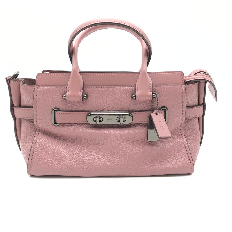 【中古品】【レディース】 COACH コーチ 87295 スワッガー 27 チョーク 2WAY ハンドバッグ 180-260914-sm-03-otoh カラー：ダスティローズ 万代Net店