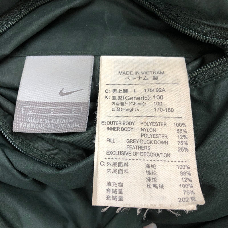 【中古品】【メンズ】 NIKE H40408QVE 00S REVERSIBLE DOWN JACKET リバーシブル ワンポイント刺繍 ダウンジャケット 147-260915-sm-02-otoh カラー：ダークグリーン　オレンジ 万代Net店