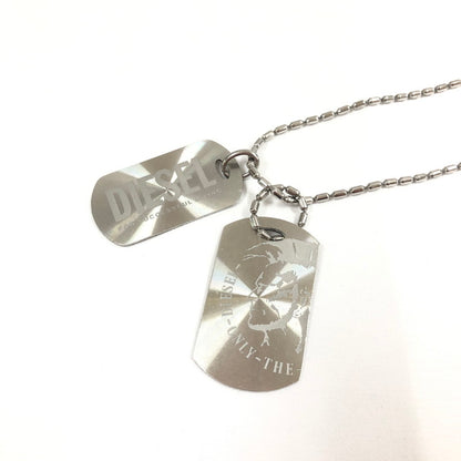 【中古品】【メンズ】 DIESEL DX0011040 DOUBLE DOGTAGS ディーゼル アクセサリー　ダブルプレート ドッグタグ ネックレス 192-260915-sm-04-otoh カラー：シルバー 万代Net店