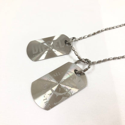【中古品】【メンズ】 DIESEL DX0011040 DOUBLE DOGTAGS ディーゼル アクセサリー　ダブルプレート ドッグタグ ネックレス 192-260915-sm-04-otoh カラー：シルバー 万代Net店