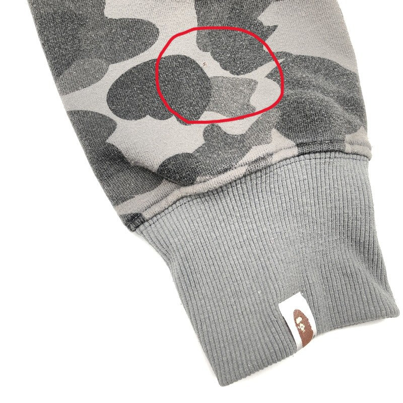 【中古品】【メンズ】 A Bathing Ape SHARK FULL ZIP HOODIE ア・ベイシング・エイプ シャークパーカー 147-260914-sm-05-otoh カラー：グレー 迷彩柄 万代Net店