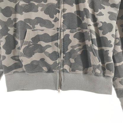 【中古品】【メンズ】 A Bathing Ape SHARK FULL ZIP HOODIE ア・ベイシング・エイプ シャークパーカー 147-260914-sm-05-otoh カラー：グレー 迷彩柄 万代Net店