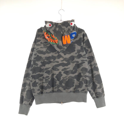 【中古品】【メンズ】 A Bathing Ape SHARK FULL ZIP HOODIE ア・ベイシング・エイプ シャークパーカー 147-260914-sm-05-otoh カラー：グレー 迷彩柄 万代Net店