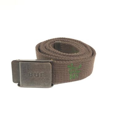 【中古品】【メンズ】 HUF BLOSSOM WEB BELT ハフ ブロッサム ウェブ ベルト ガチャベルト ベルト 205-260915-sm-03-otoh カラー：ブラウン 万代Net店
