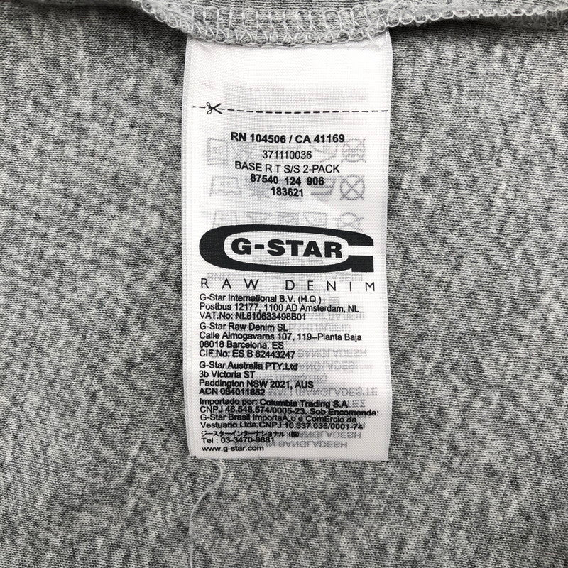 【中古品】【メンズ】 Ｇ-STAR RAW ジースターロゥ BASE-S ベースエス スリムフィット 半袖Tシャツ 147-260914-sm-10-otoh カラー：杢グレー 万代Net店
