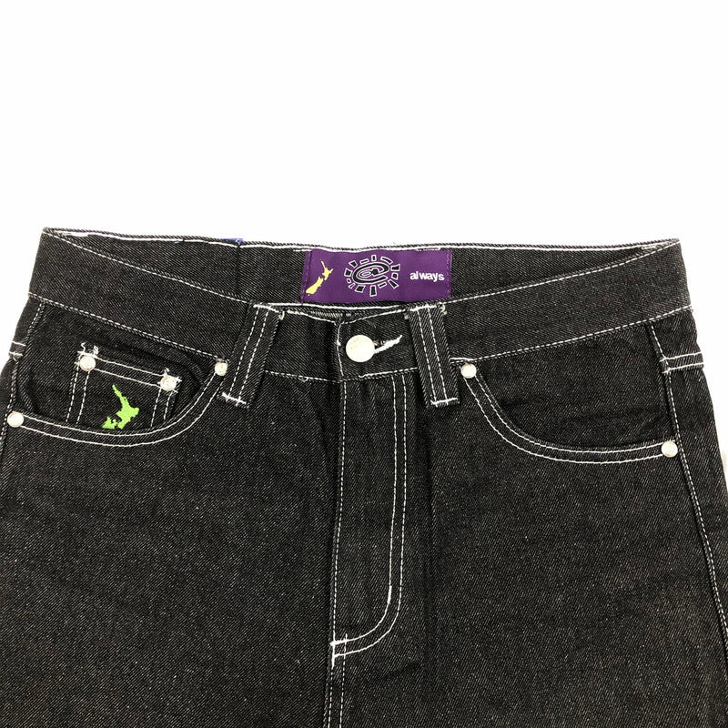 【中古品】【メンズ】 ALWAYS DO WHAT YOU SHOULD DO オールウェイズ ドゥ ワット ユー シュッド ドゥ ベーシック ウォッシュ デニムパンツ 158-260916-sm-02-otoh カラー：ブラック 万代Net店