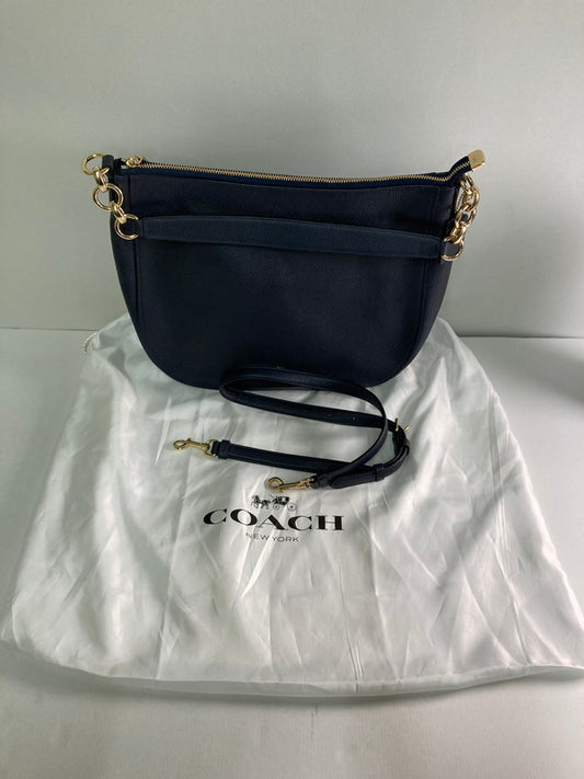 【中古美品】【メンズ/レディース】 COACH コーチ 58036 チェルシー ホーボー32 2WAYショルダーバッグ 鞄 180-250122-AS-2-min カラー：ネイビー 万代Net店