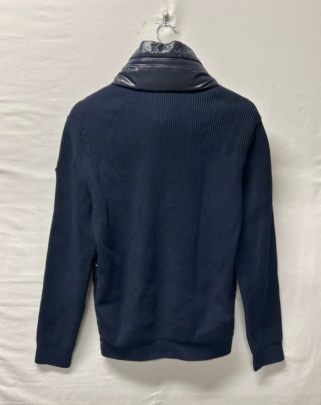 【中古品】【メンズ】 MONCLER モンクレール ニット ダウンジャケット ダウンパーカー 極美品 183-250725-AA-01-ich サイズ：L カラー：ネイビー 万代Net店