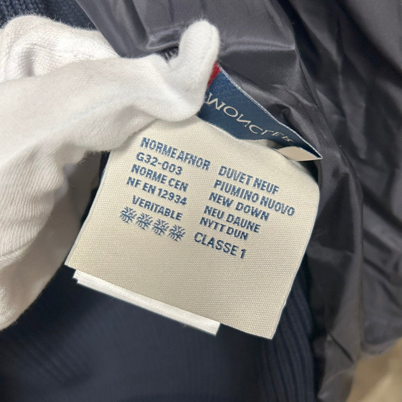 【中古品】【メンズ】 MONCLER モンクレール ニット ダウンジャケット ダウンパーカー 極美品 183-250725-AA-01-ich サイズ：L カラー：ネイビー 万代Net店